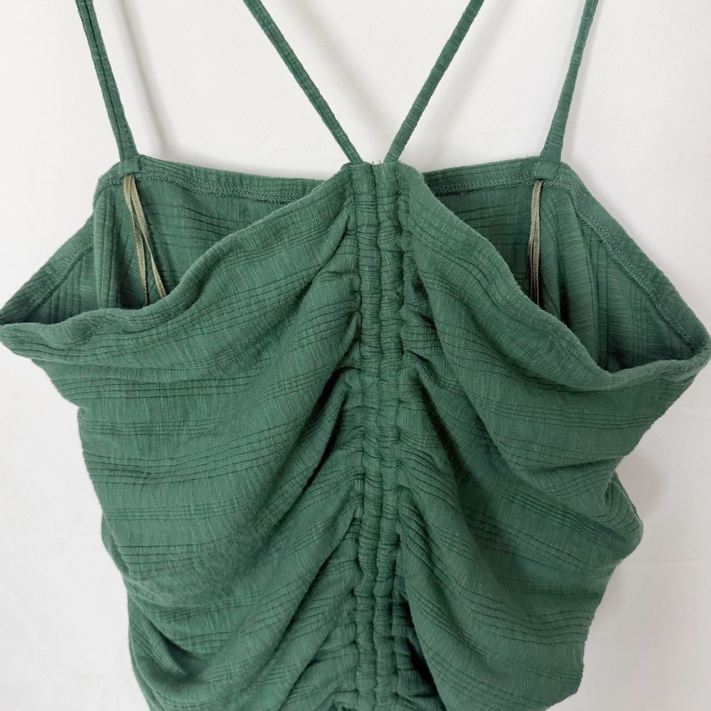 Anthropologie Pilcro Halter Top Womens XL Green Crop Tank Boho Hippie Festival - Picture 4 of 8